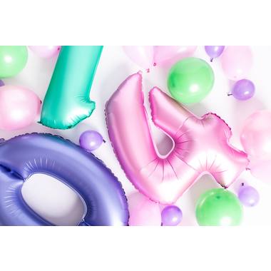 Number balloon matt pink